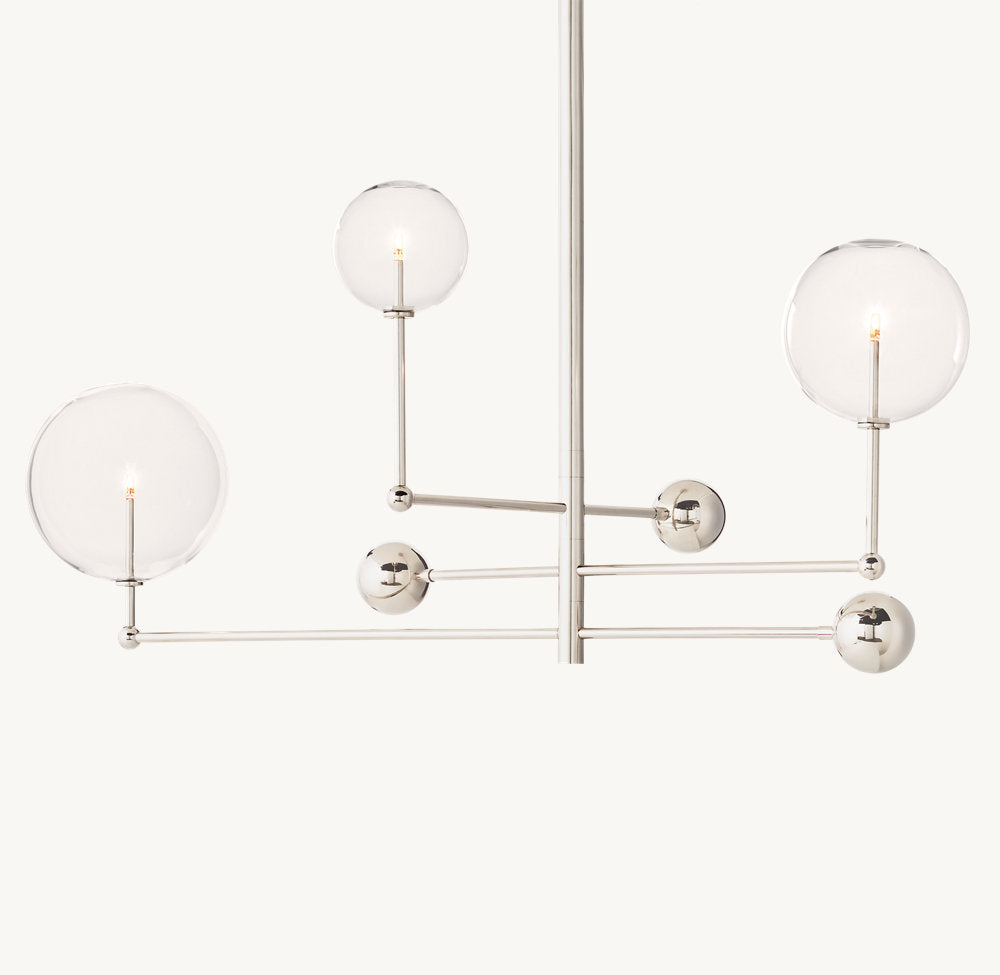 Articulated Borosilicate Globe Chandelier