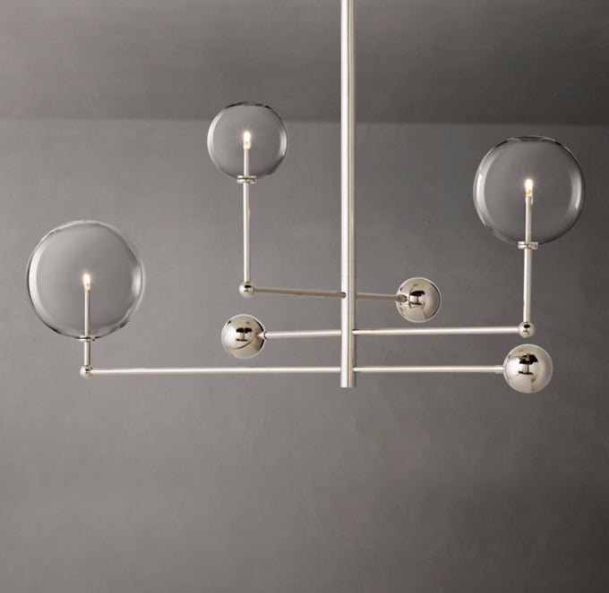 Articulated Borosilicate Globe Chandelier