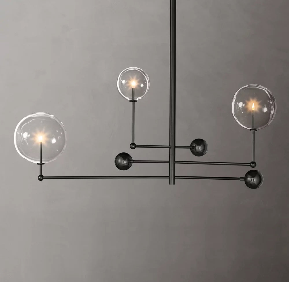 Articulated Borosilicate Globe Chandelier