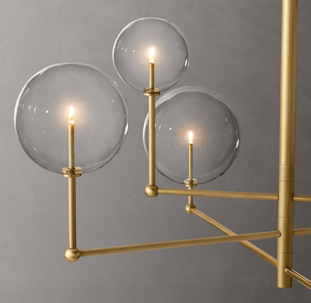 Articulated Borosilicate Globe Chandelier