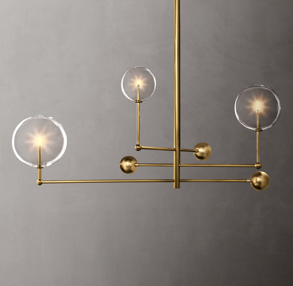 Articulated Borosilicate Globe Chandelier