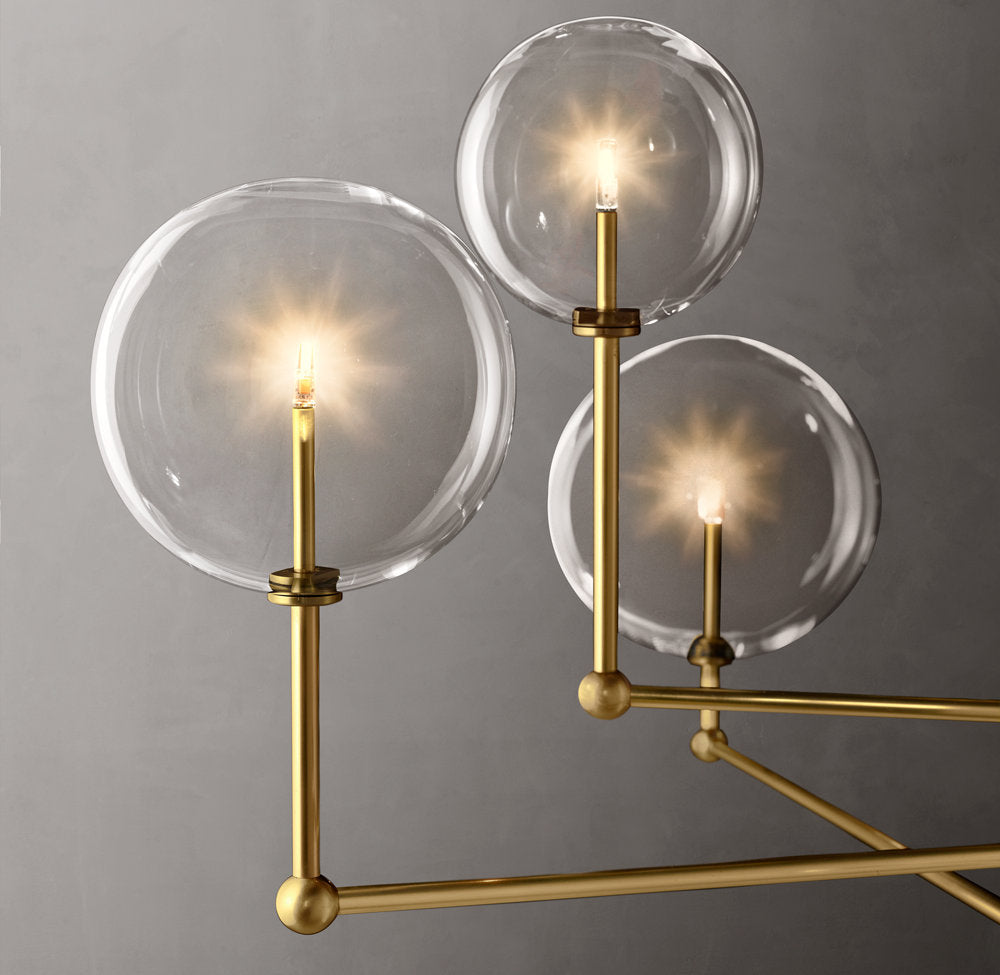 Articulated Borosilicate Globe Chandelier