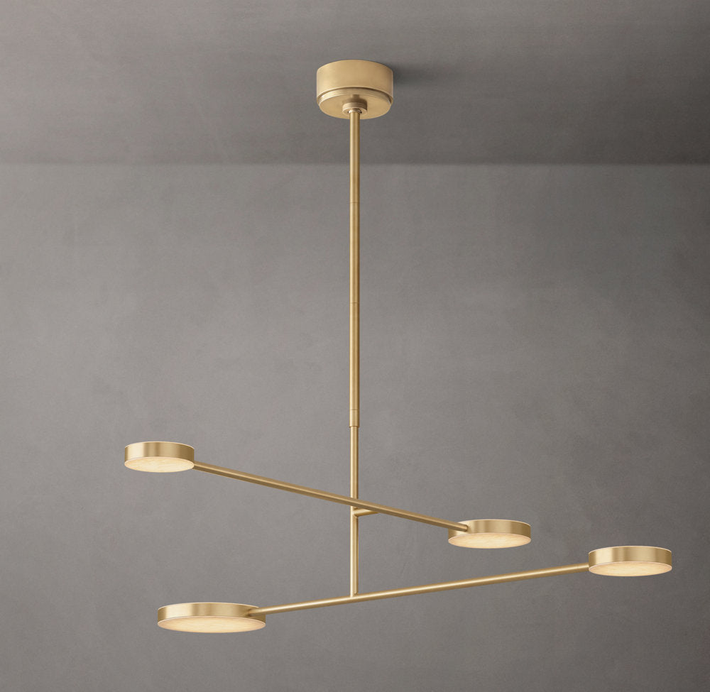 Articulating Alabaster Mobile Chandelier