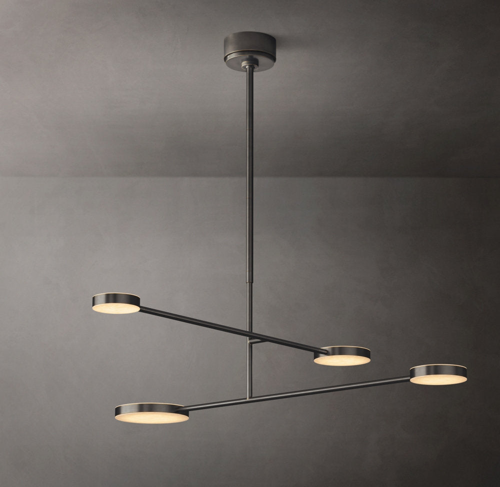 Articulating Alabaster Mobile Chandelier