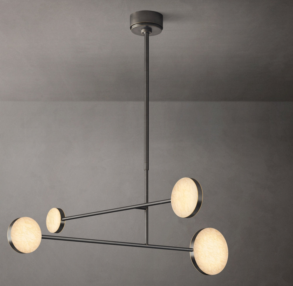 Articulating Alabaster Mobile Chandelier