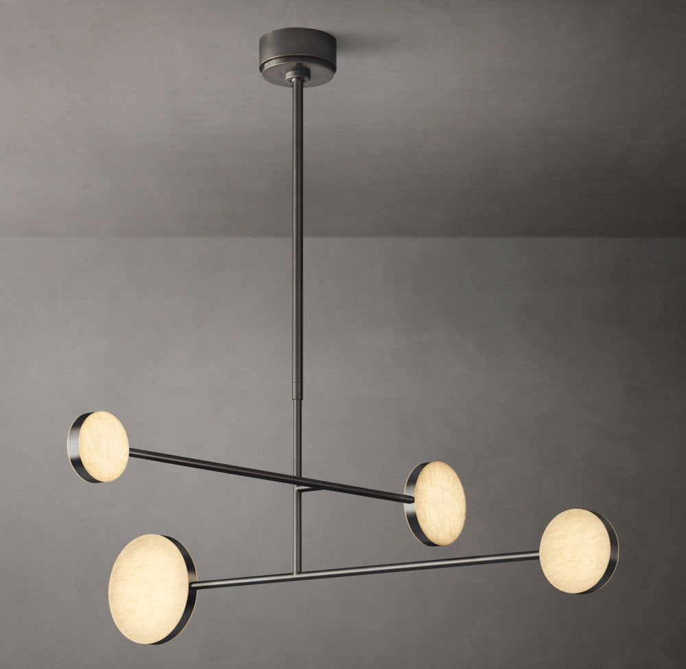 Articulating Alabaster Mobile Chandelier