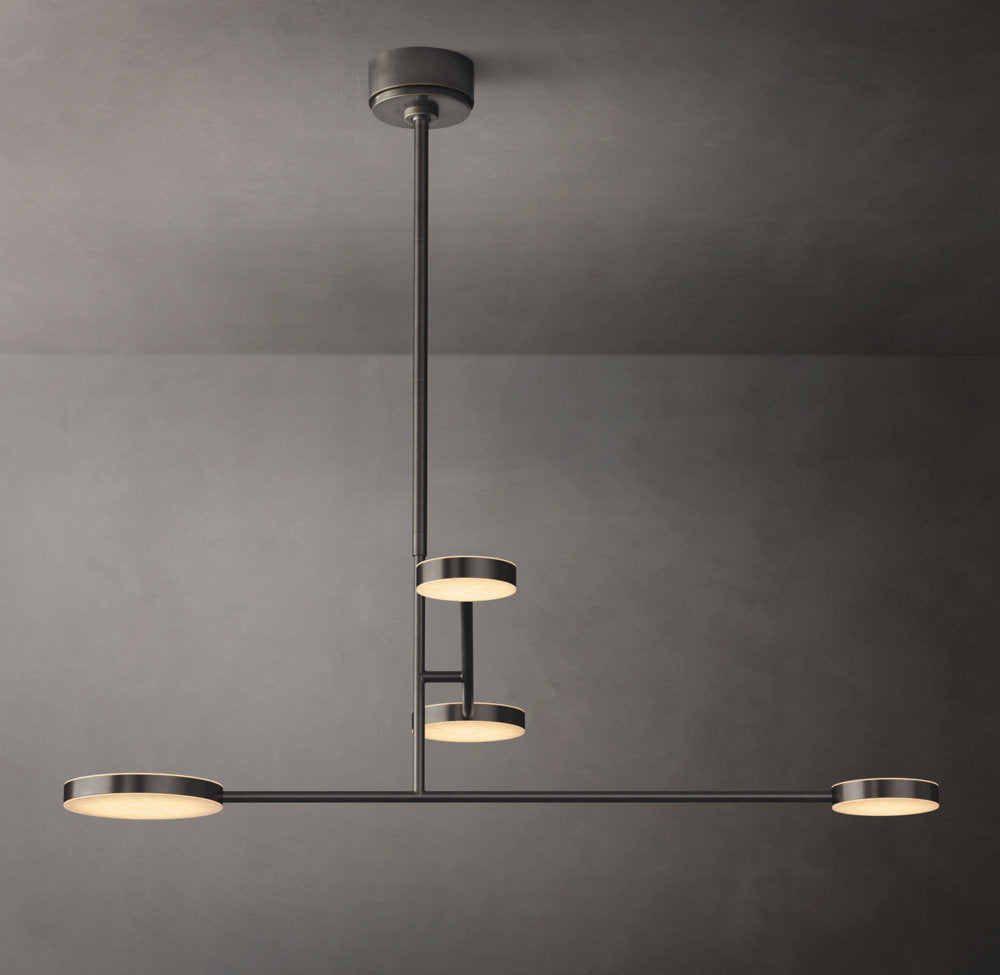 Articulating Alabaster Mobile Chandelier