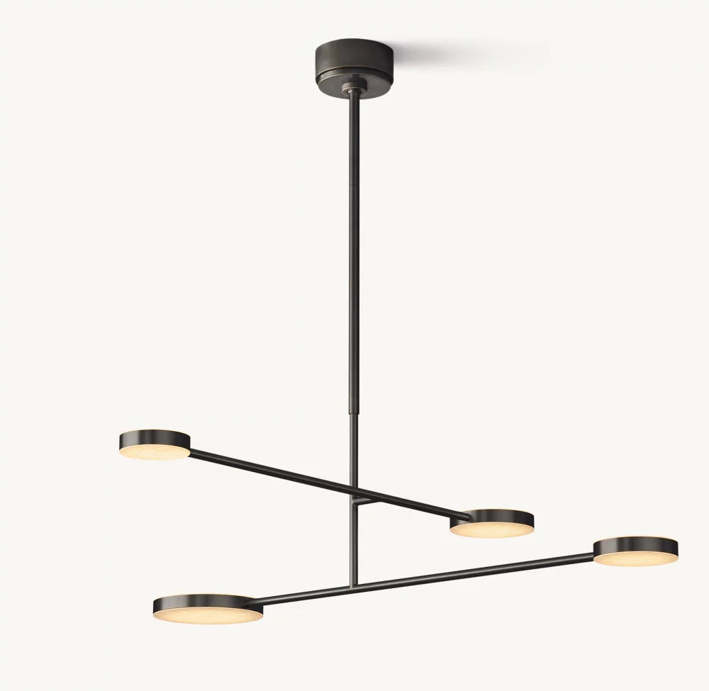 Articulating Alabaster Mobile Chandelier