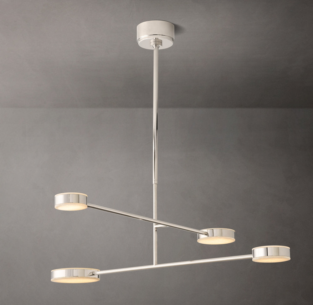 Articulating Alabaster Mobile Chandelier