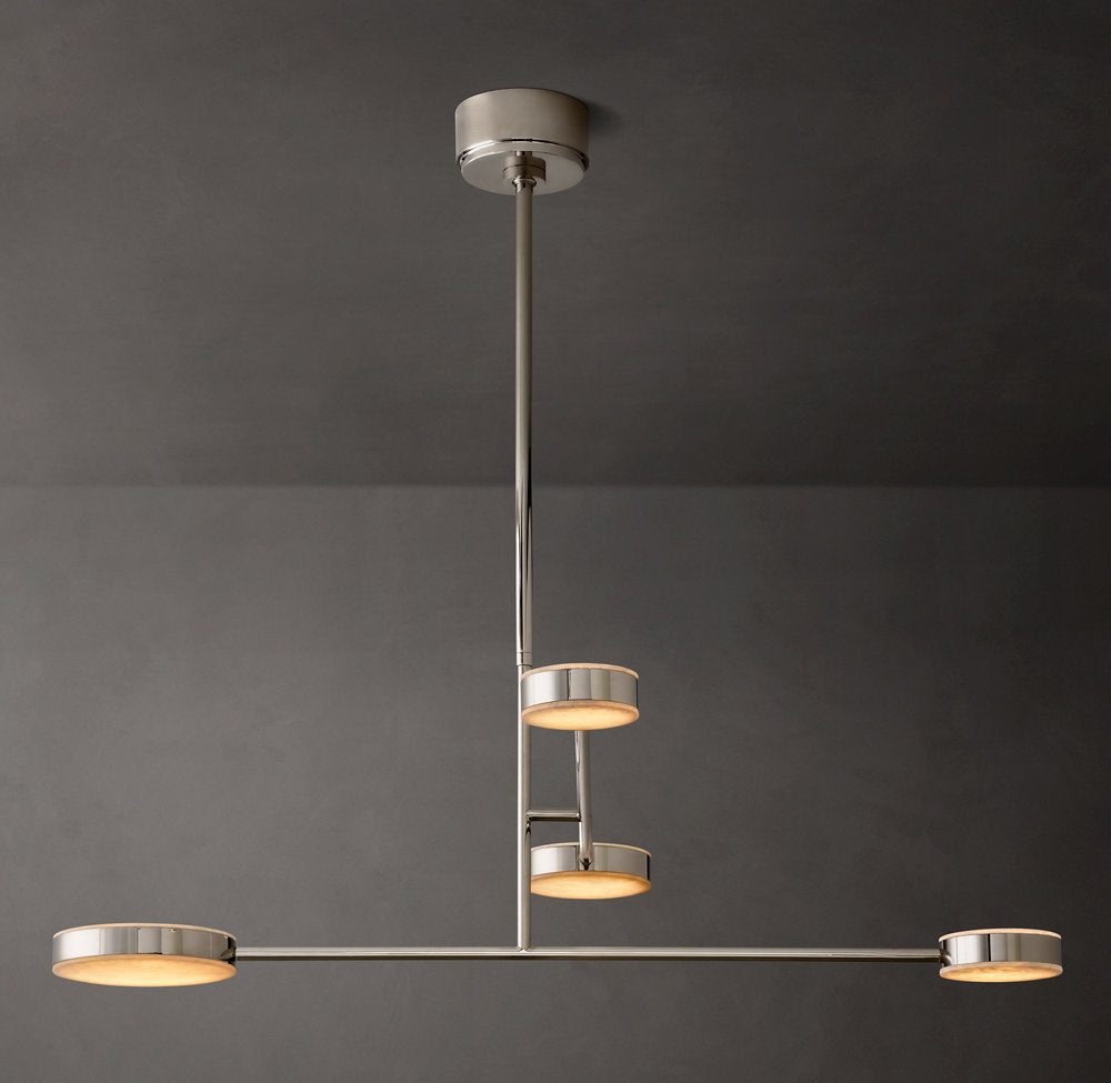 Articulating Alabaster Mobile Chandelier