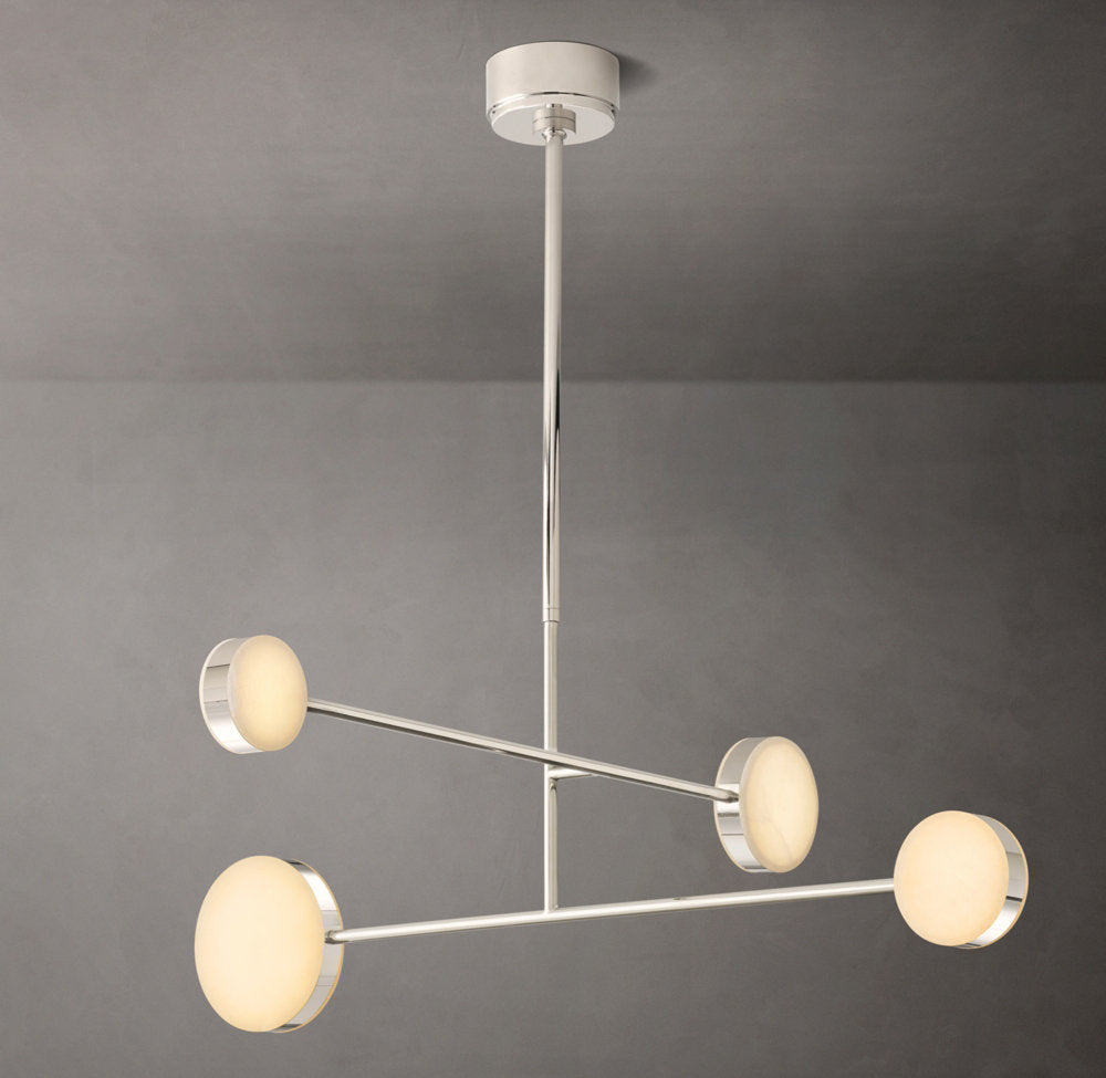 Articulating Alabaster Mobile Chandelier