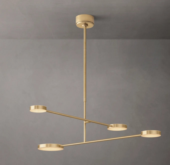 Articulating Alabaster Mobile Chandelier