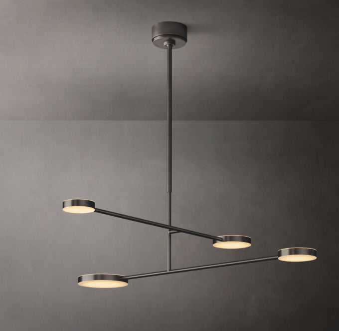 Articulating Alabaster Mobile Chandelier
