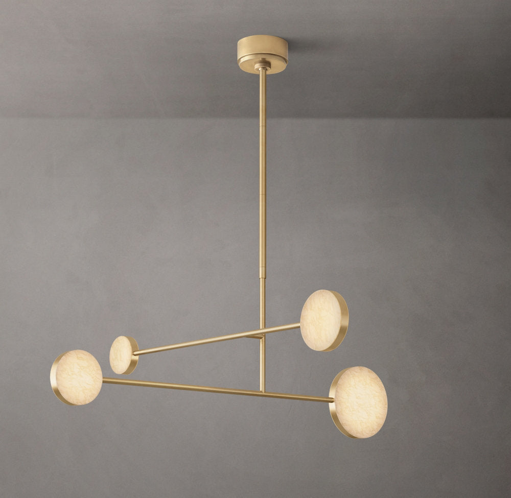 Articulating Alabaster Mobile Chandelier