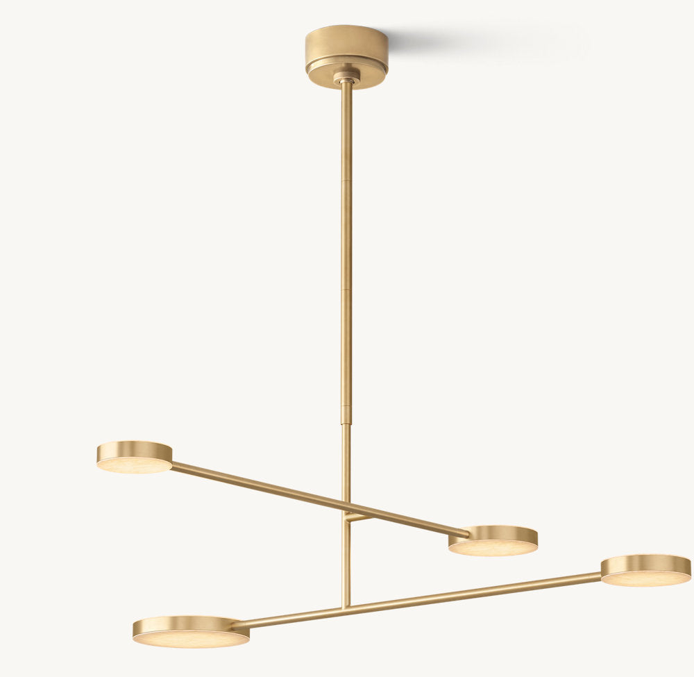 Articulating Alabaster Mobile Chandelier