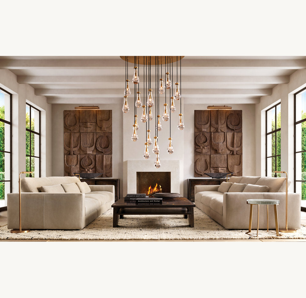 Artisan Glass Raindrop Cluster Chandelier