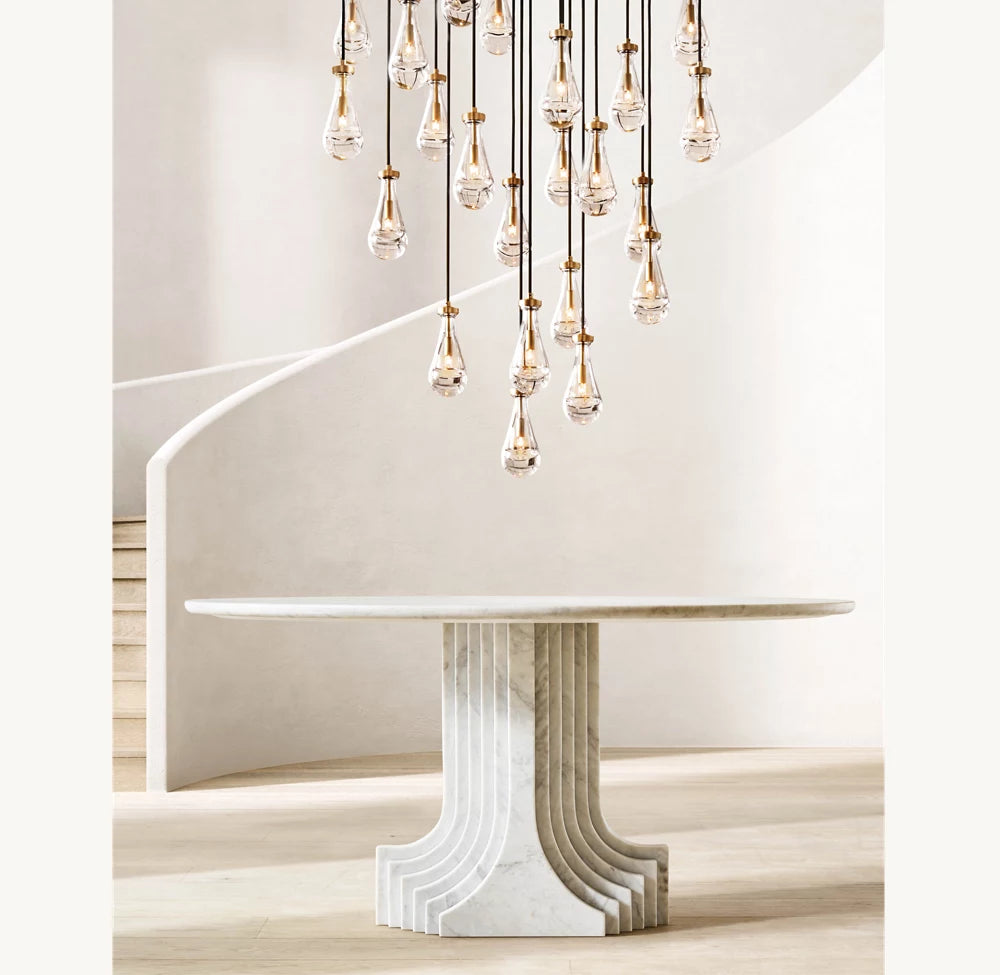 Artisan Glass Raindrop Cluster Chandelier