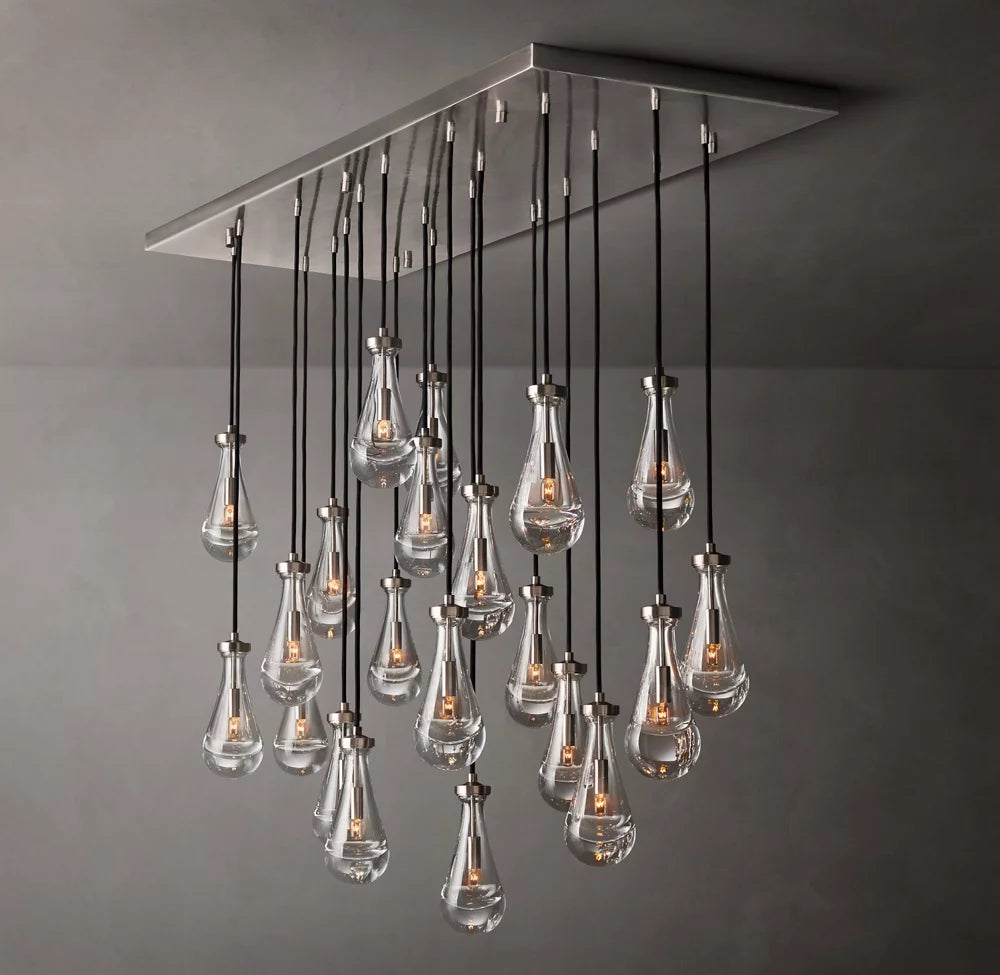Artisan Glass Raindrop Island Chandelier