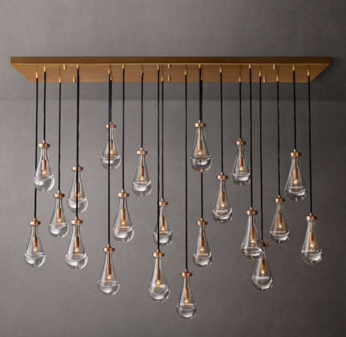 Artisan Glass Raindrop Island Chandelier
