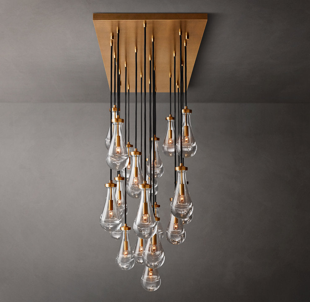 Artisan Glass Raindrop Island Chandelier