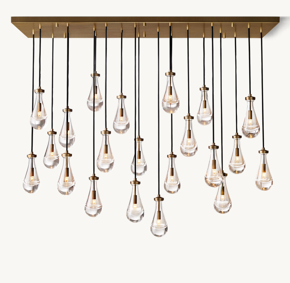Artisan Glass Raindrop Island Chandelier