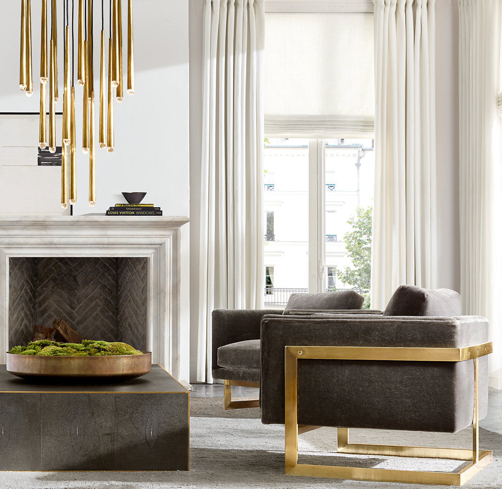 Brass Cord Cascade LED Chandelier