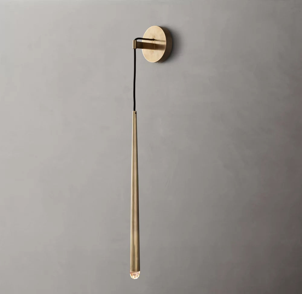 Brass Inset LED Grand Sconce