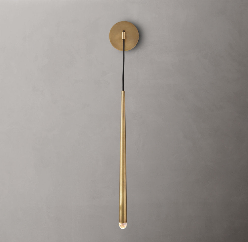 Brass Inset LED Grand Sconce