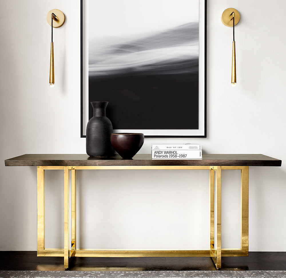 Brass Inset LED Grand Sconce