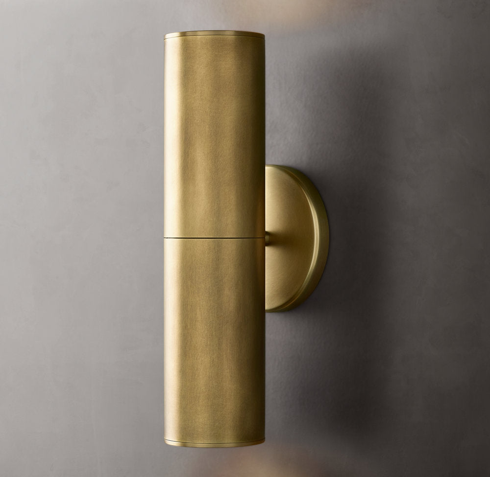 Brass Twin GU10 Linear Wall Light