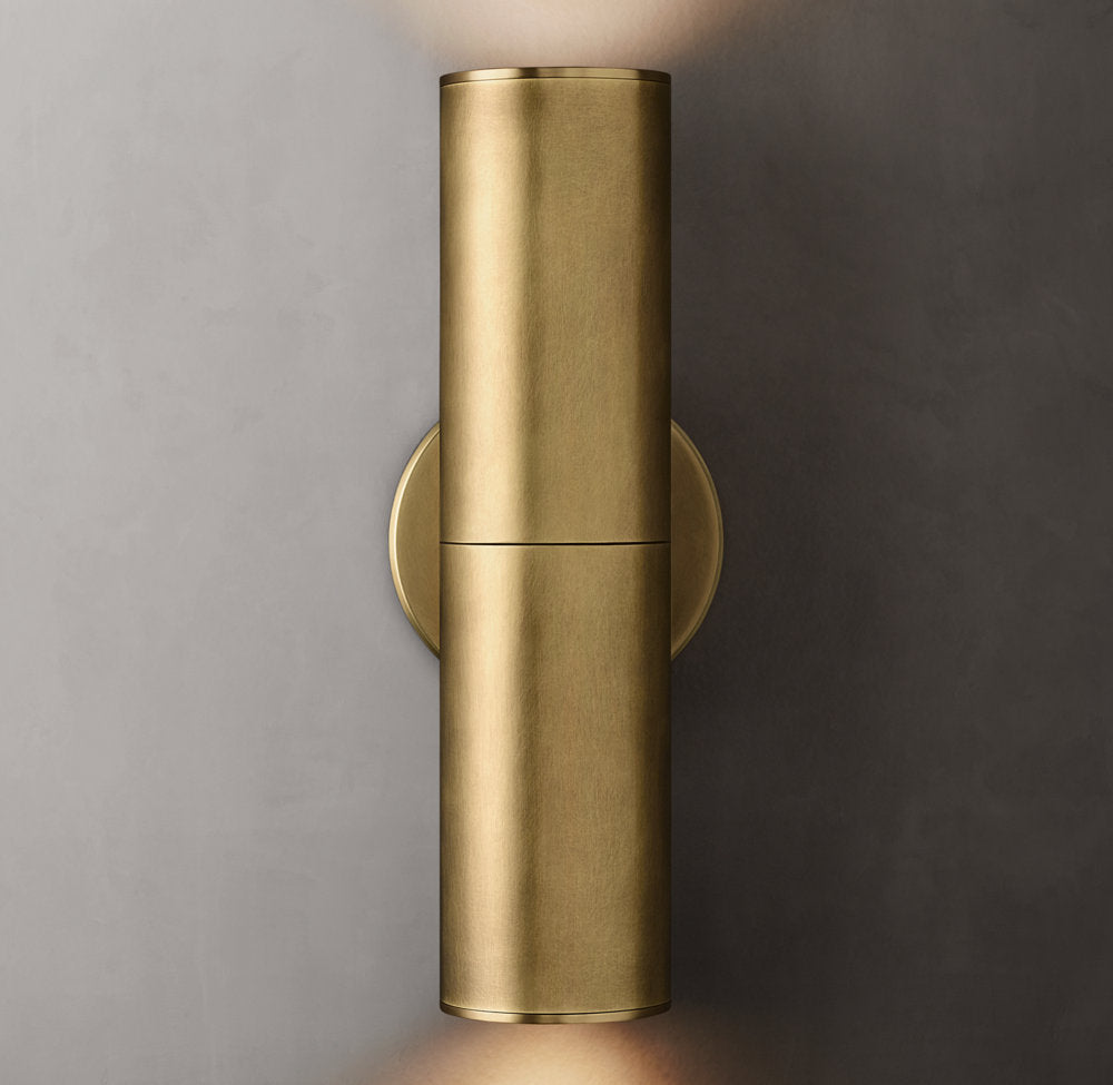 Brass Twin GU10 Linear Wall Light