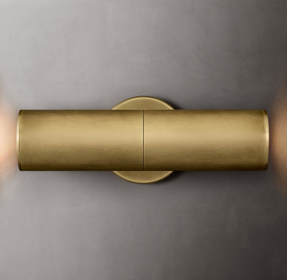 Brass Twin GU10 Linear Wall Light