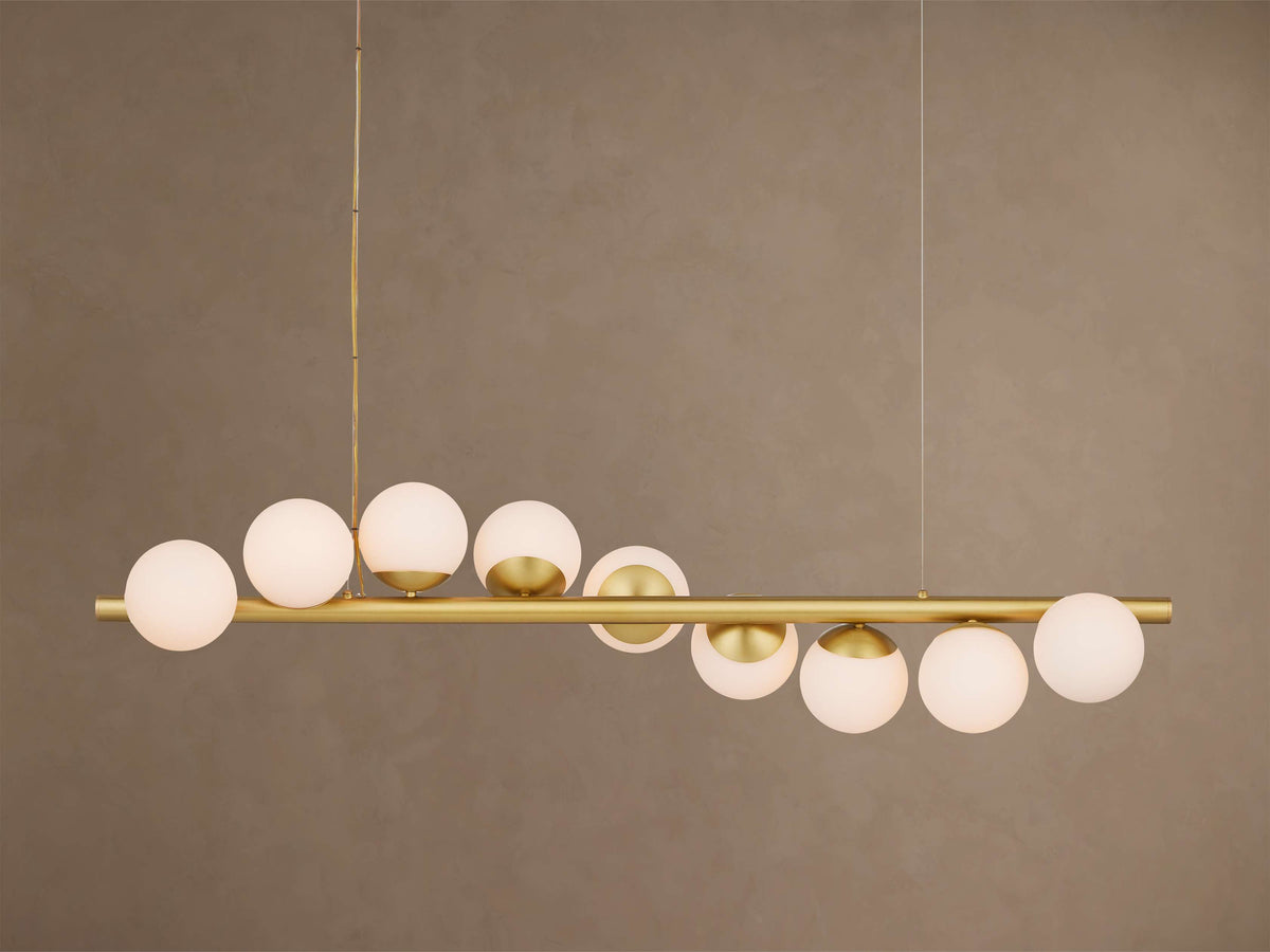 Brushed Brass Globe Branch Chandelier