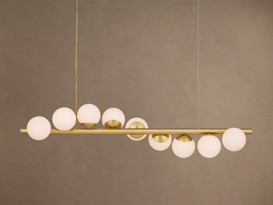 Brushed Brass Globe Branch Chandelier