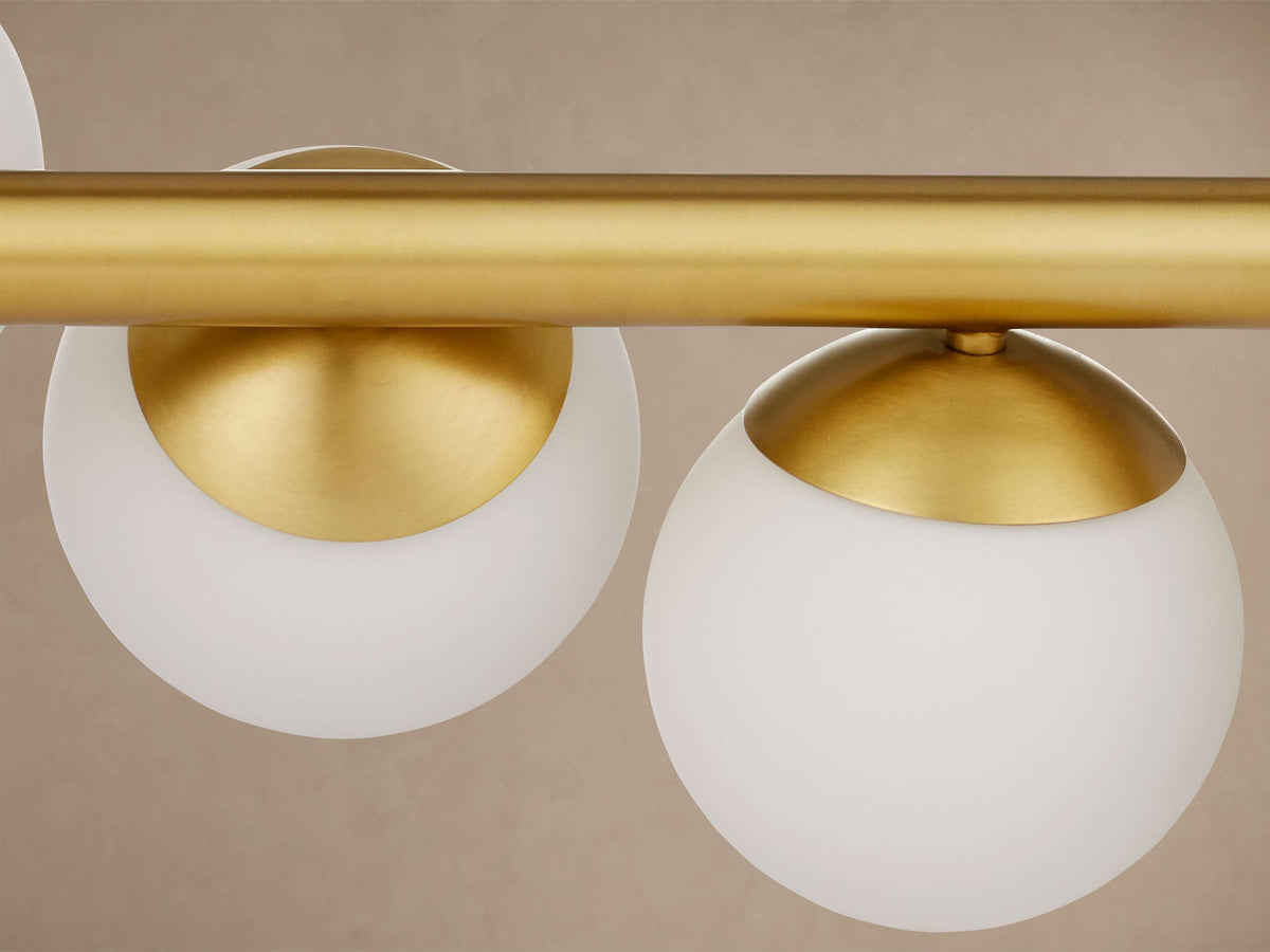 Brushed Brass Globe Branch Chandelier