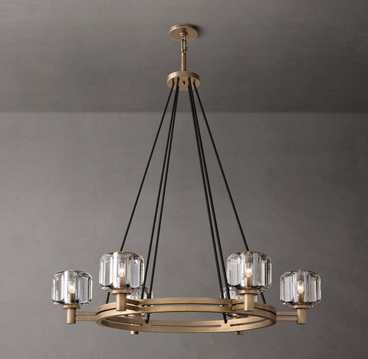Cast Crystal Gallery Ring Chandelier