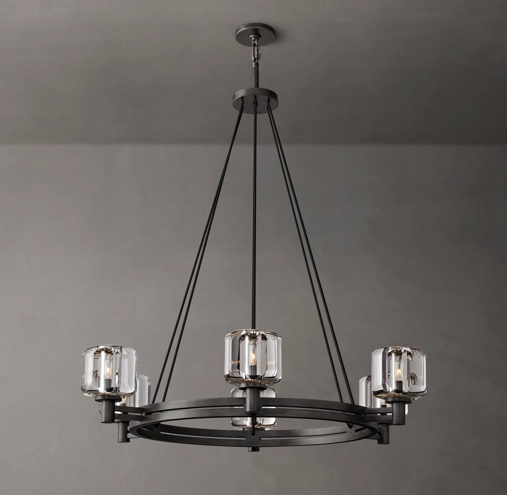Cast Crystal Gallery Ring Chandelier