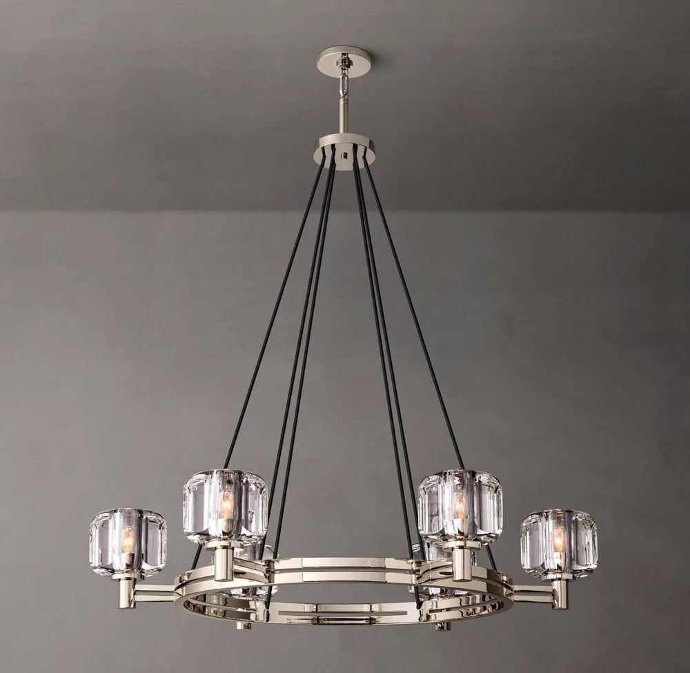 Cast Crystal Gallery Ring Chandelier