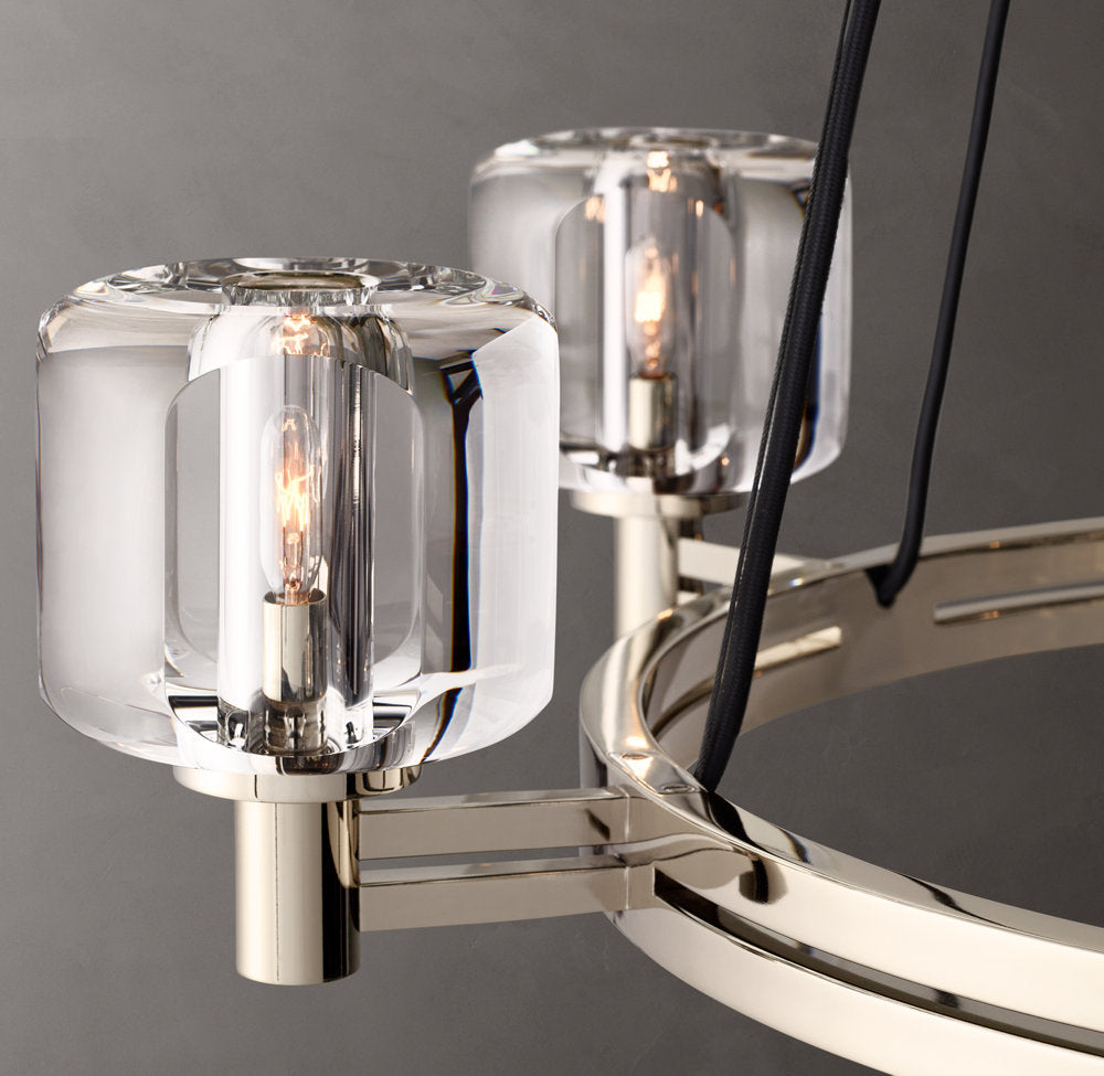 Cast Crystal Gallery Ring Chandelier