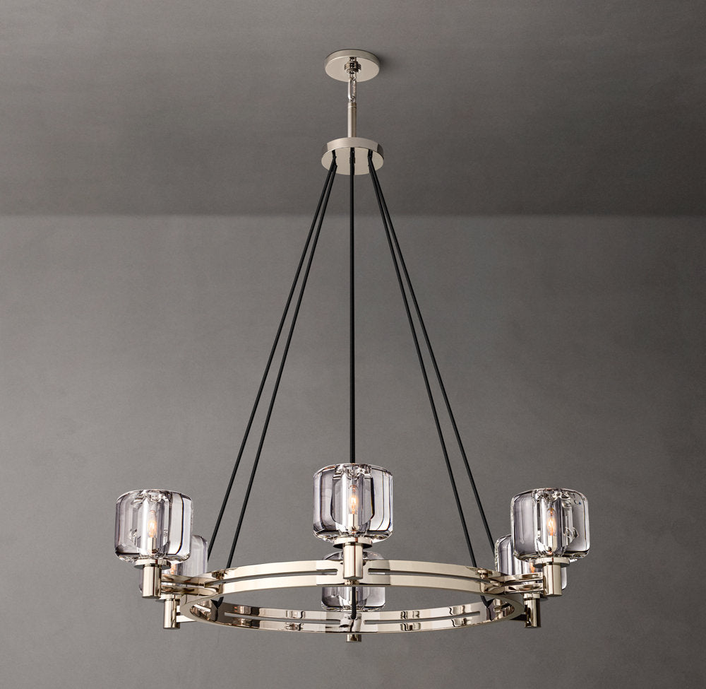 Cast Crystal Gallery Ring Chandelier