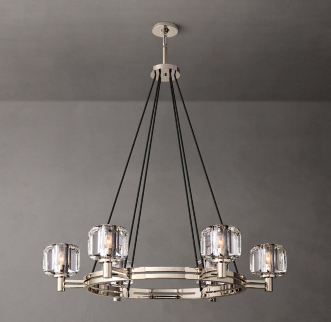 Cast Crystal Gallery Ring Chandelier
