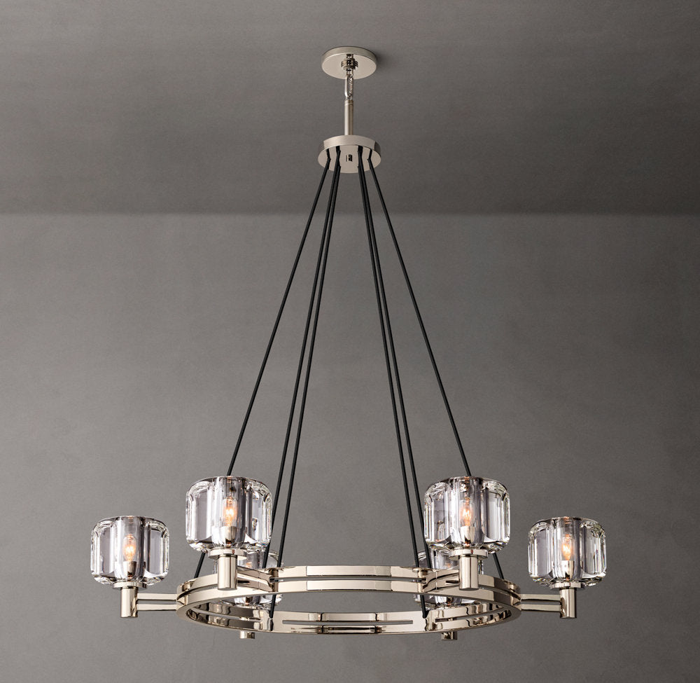 Cast Crystal Gallery Ring Chandelier