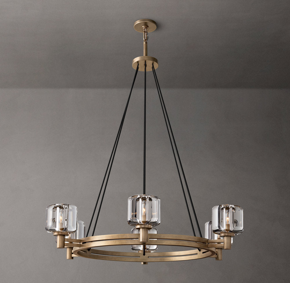 Cast Crystal Gallery Ring Chandelier