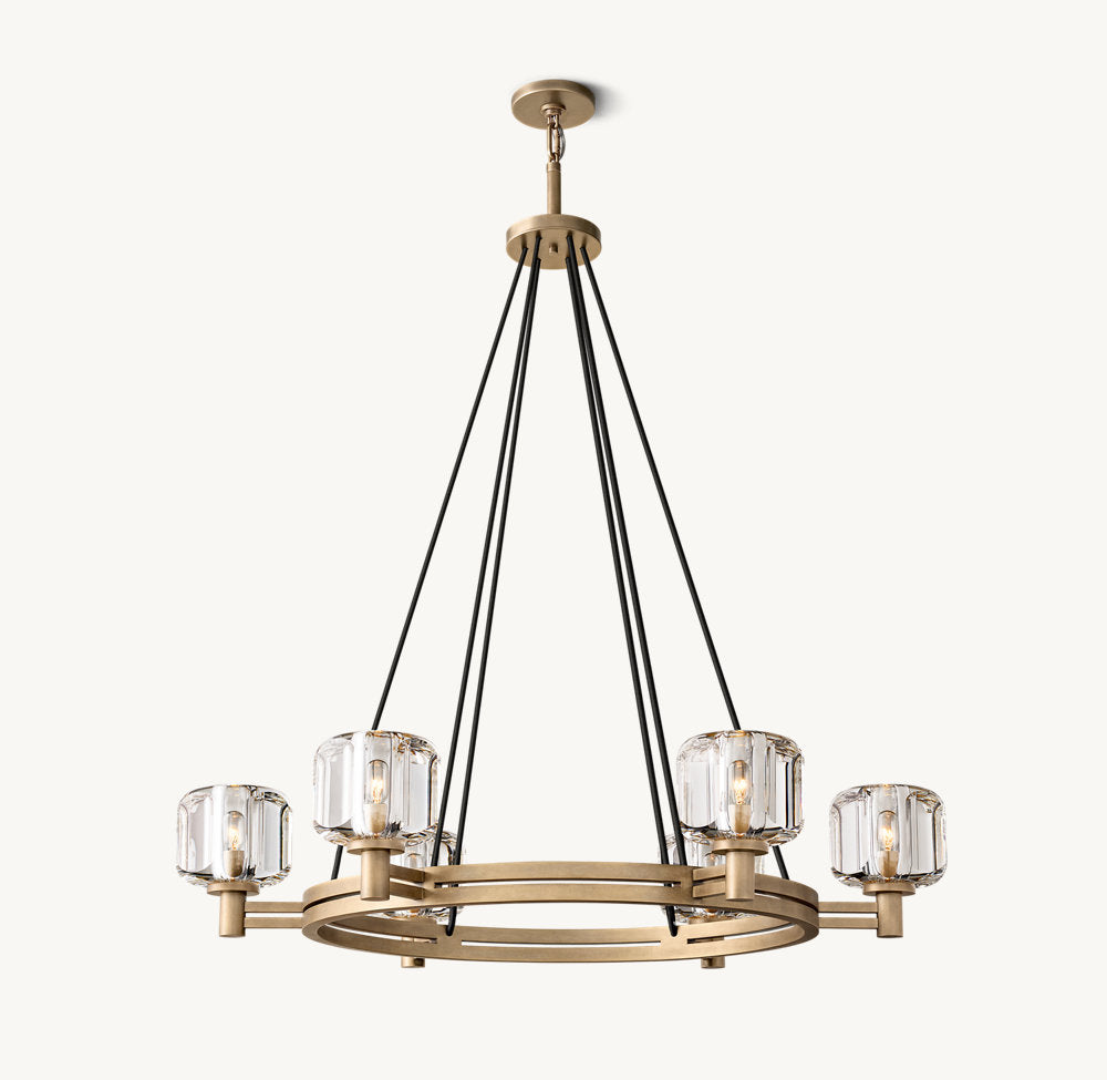 Cast Crystal Gallery Ring Chandelier