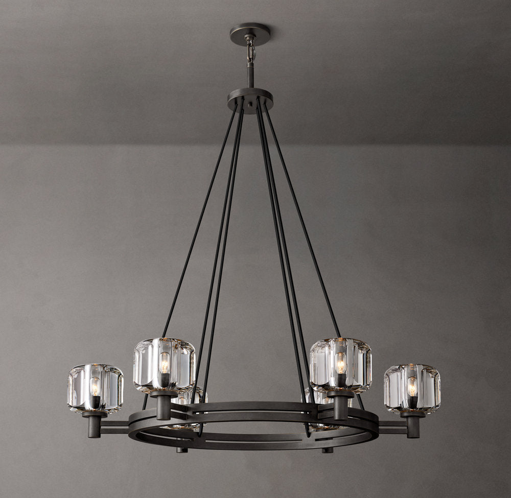 Cast Crystal Gallery Ring Chandelier