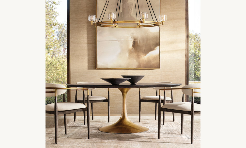 Cast Crystal Grand Halo Chandelier