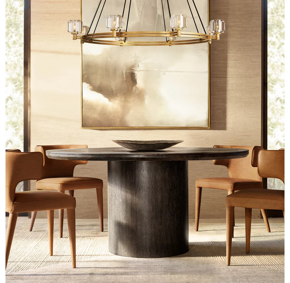 Cast Crystal Grand Halo Chandelier