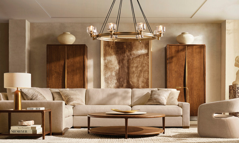 Cast Crystal Grand Halo Chandelier