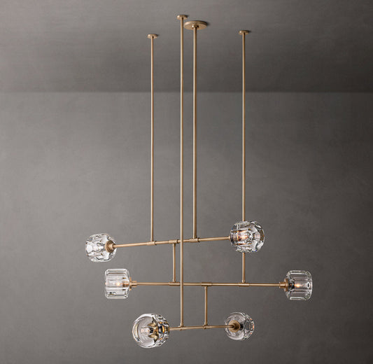 Cast Crystal Mobile Chandelier