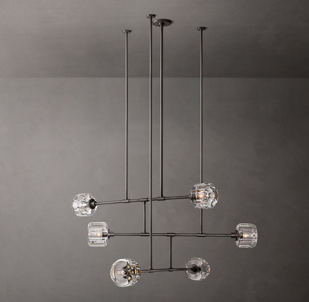 Cast Crystal Mobile Chandelier